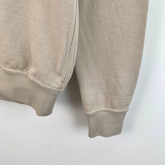Hermes XS Khaki Horseshoe Buckle Patchwork Long-Sleeved Sweatshirt 100% Cotton R - Picture 6 of 7